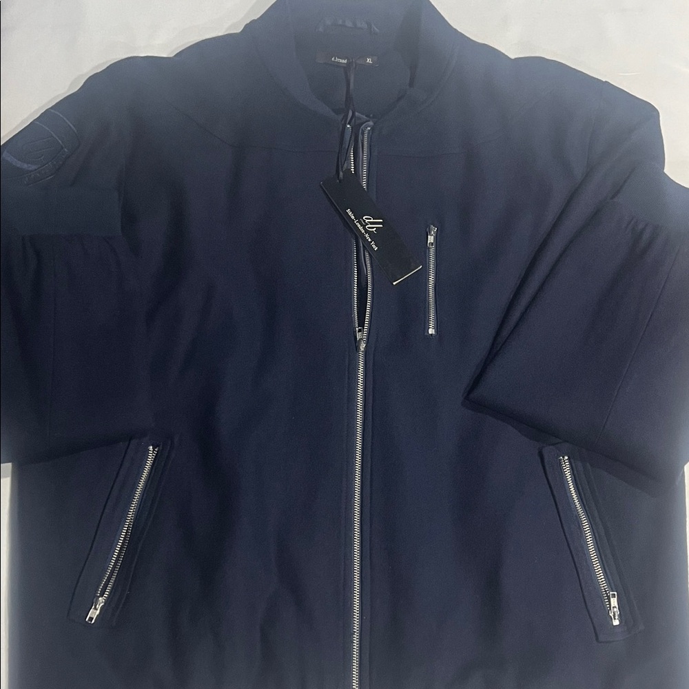 Navy Blue Bomber Jacket